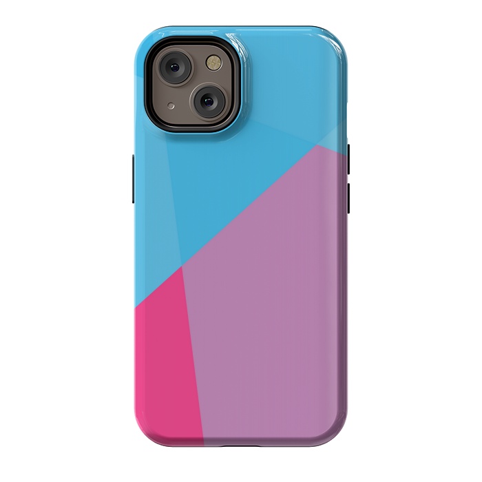iPhone 14 StrongFit ABSTRACT PATTERN BLUE PINK by MALLIKA
