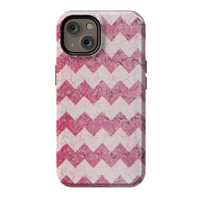 iPhone 14 StrongFit Pink chevron by Jms