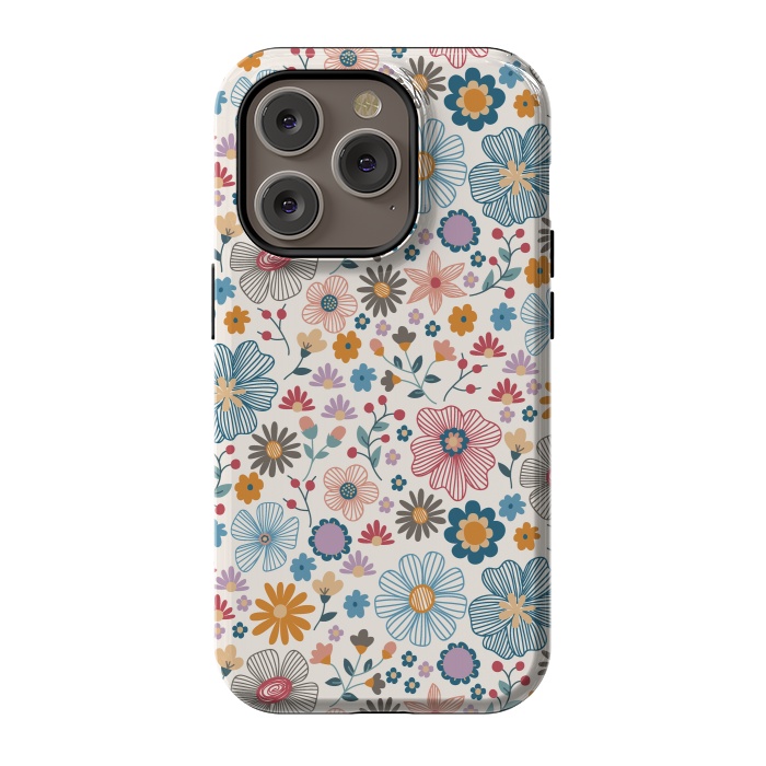 iPhone 14 Pro StrongFit Winter Wild Bloom  by TracyLucy Designs