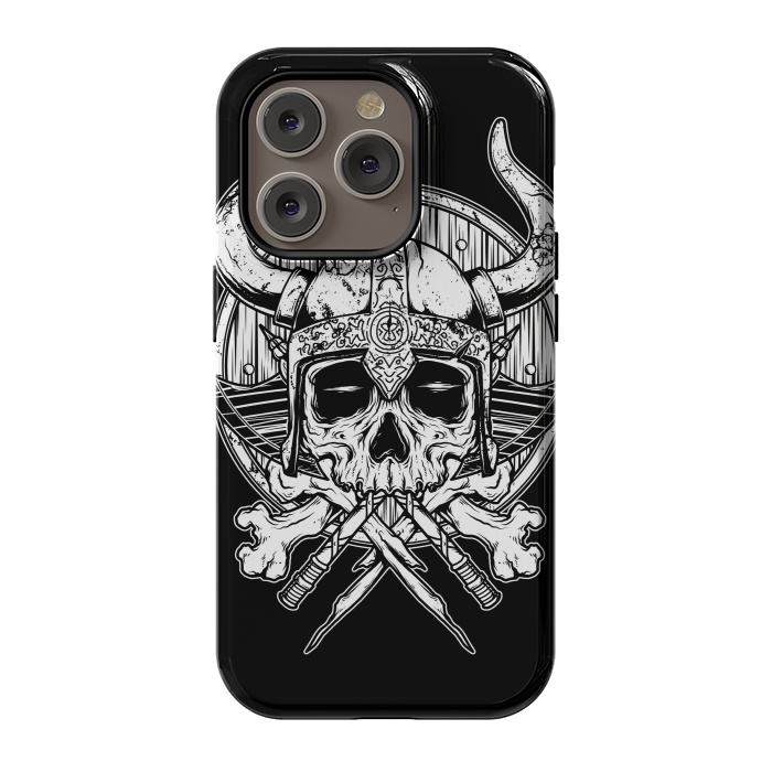 iPhone 14 Pro StrongFit Skull Viking by Afif Quilimo