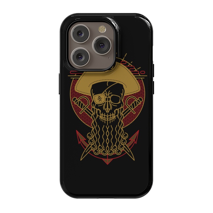 iPhone 14 Pro StrongFit Skull Pirate by Afif Quilimo