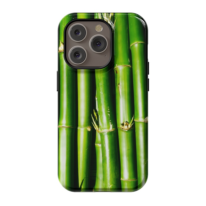 iPhone 14 Pro StrongFit Bamboo Zen Green Nature by BluedarkArt