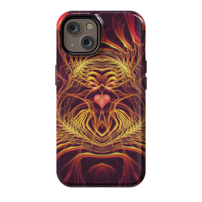 iPhone 14 StrongFit Fractal Heart by Art Design Works