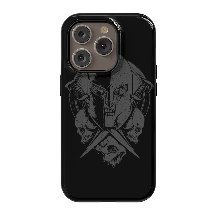 iPhone 14 Pro StrongFit Skull Spartan by Afif Quilimo