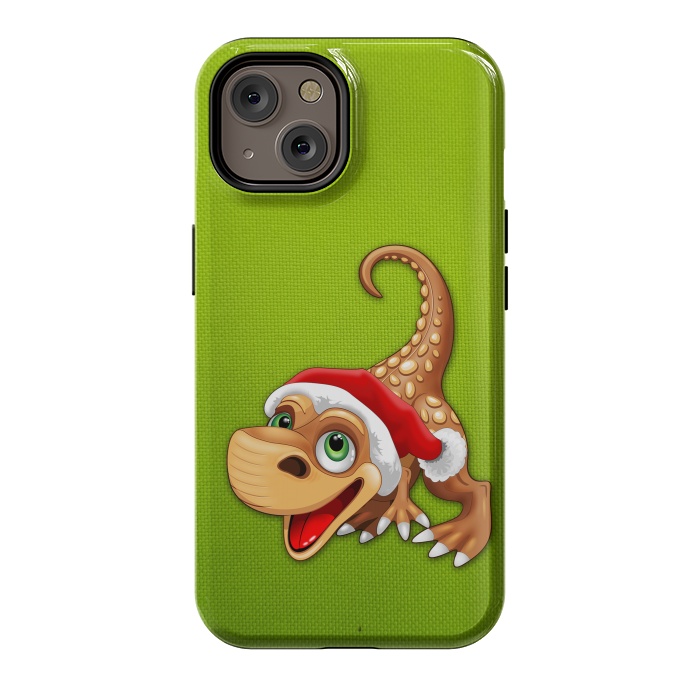 iPhone 14 StrongFit Dinosaur Baby Cute Santa Claus by BluedarkArt