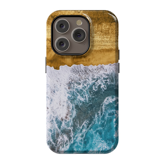 iPhone 14 Pro StrongFit Tropical XVI - Golden Beach by Art Design Works
