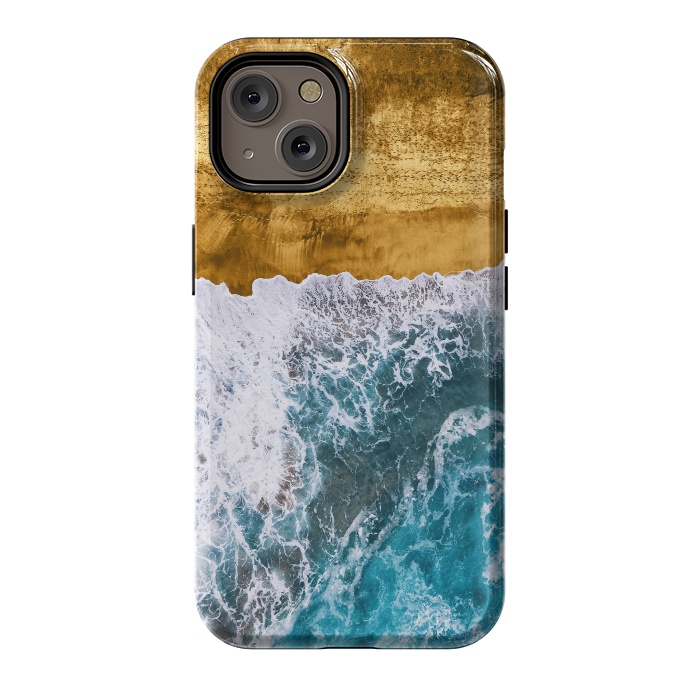 iPhone 14 StrongFit Tropical XVI - Golden Beach by Art Design Works