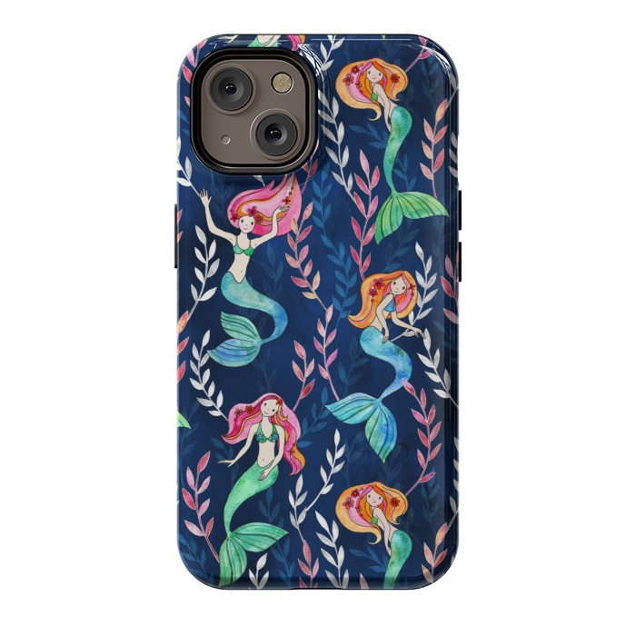 iPhone 14 StrongFit Little Merry Mermaids by Micklyn Le Feuvre