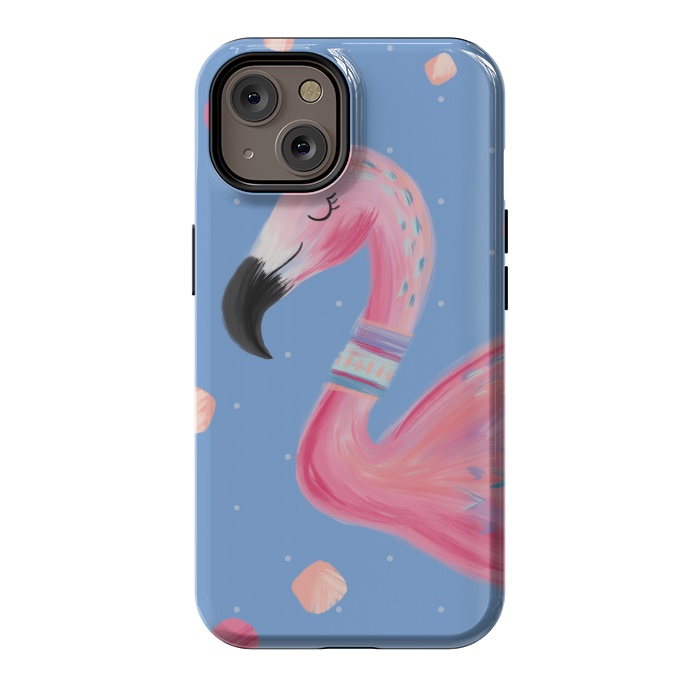iPhone 14 StrongFit Fancy Flamingo by Noonday Design