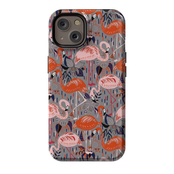 iPhone 14 StrongFit Flamingos  by Tigatiga