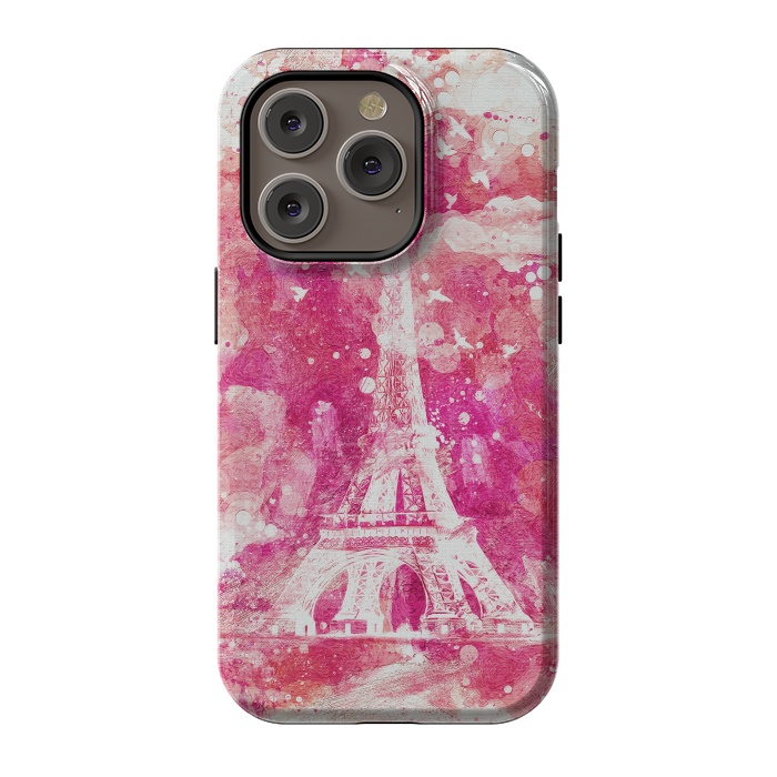 iPhone 14 Pro StrongFit Artistic XLIV - Eiffel Tower Paris by Art Design Works