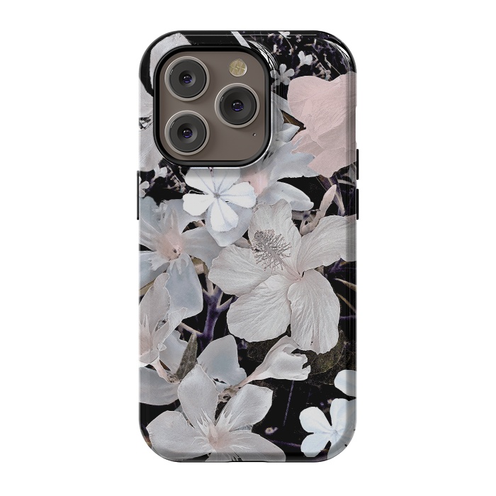iPhone 14 Pro StrongFit Dark flowers II by Susanna Nousiainen