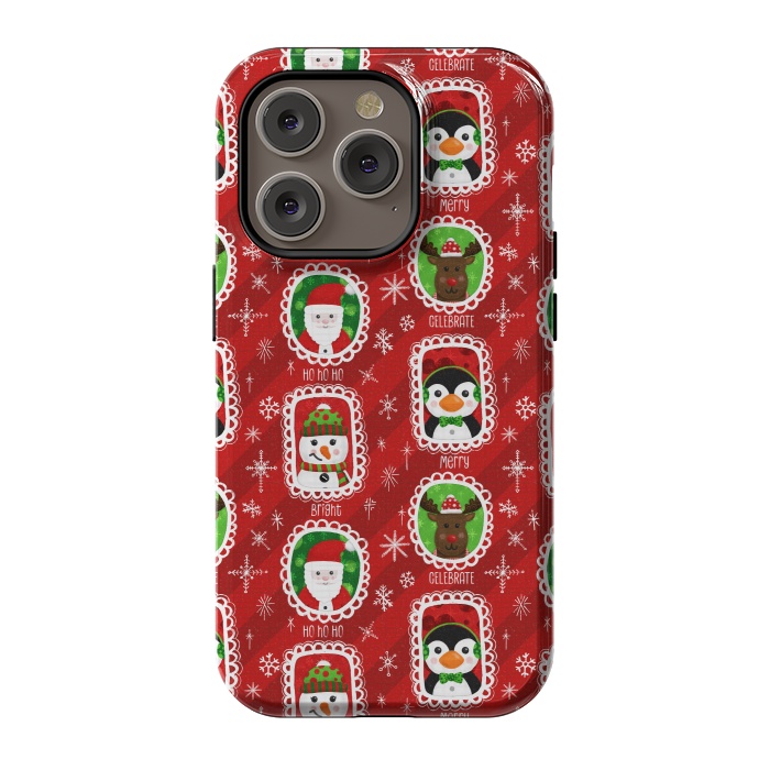 iPhone 14 Pro StrongFit Santa and Friends by Noonday Design