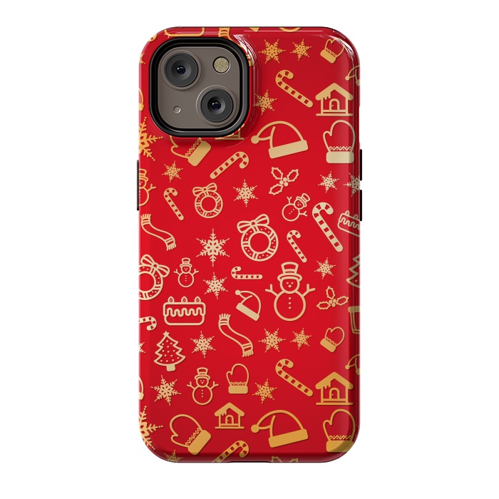 iPhone 14 StrongFit Christmas Pattern by Art Design Works