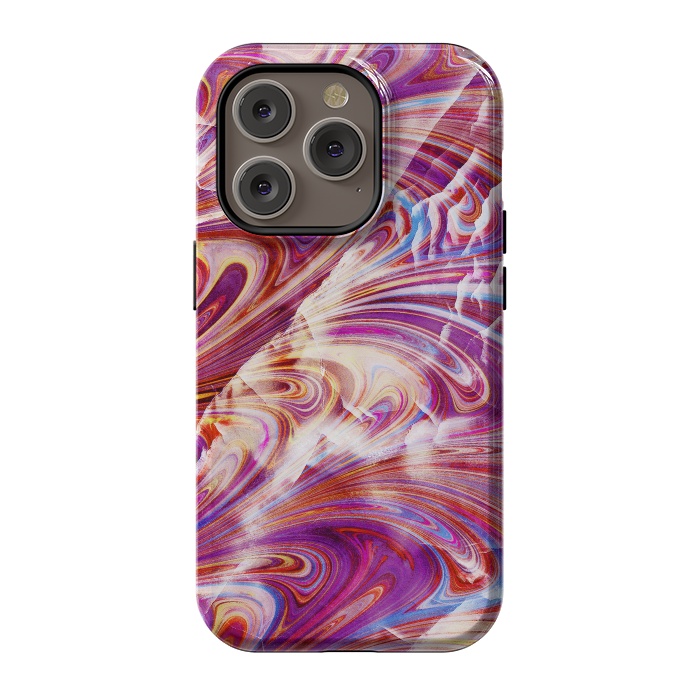 iPhone 14 Pro StrongFit Colorful elegant marble art by Oana 