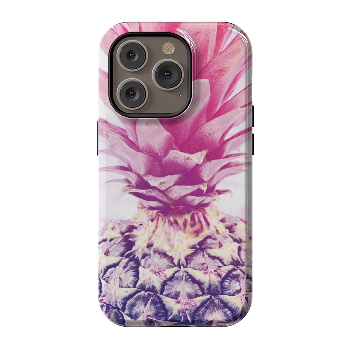 iPhone 14 Pro StrongFit Pink pineapple by Oana 