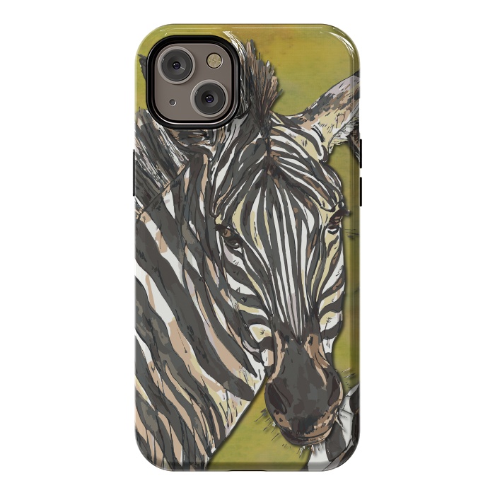 iPhone 14 Plus StrongFit Zebra by Lotti Brown