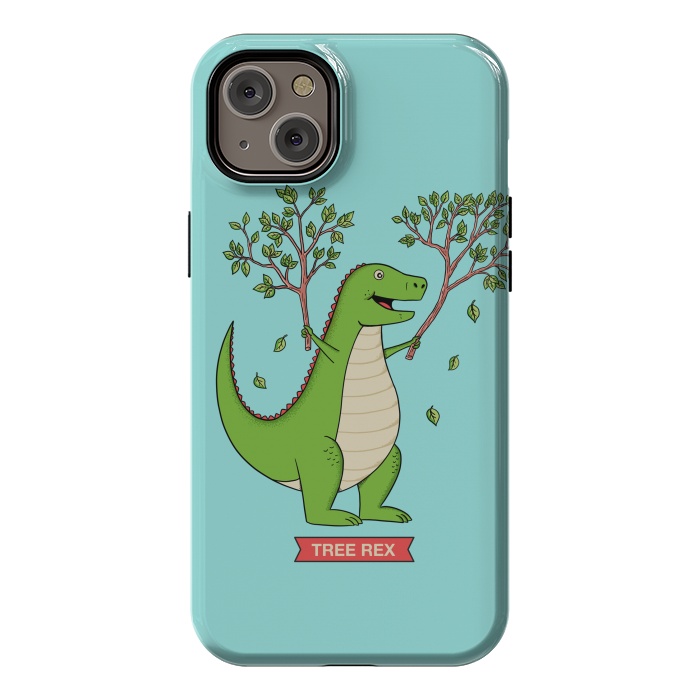 iPhone 14 Plus StrongFit Tree Rex Blue Version by Coffee Man