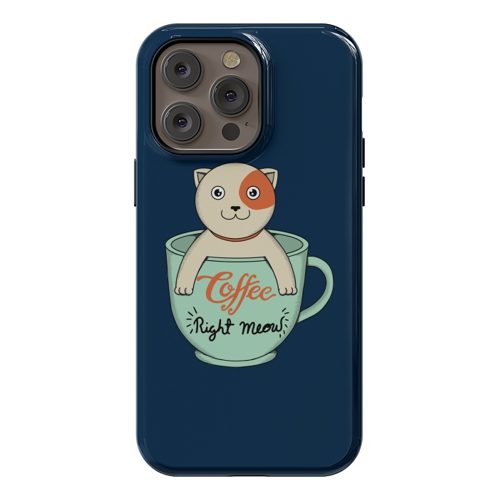 iPhone 14 Pro max StrongFit Coffee Right Meow by Coffee Man