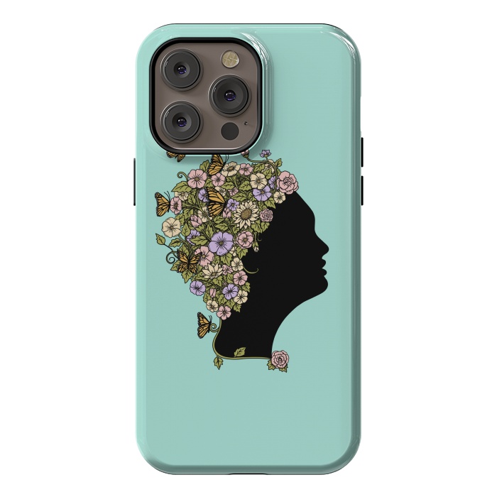 iPhone 14 Pro max StrongFit Floral lady by Coffee Man