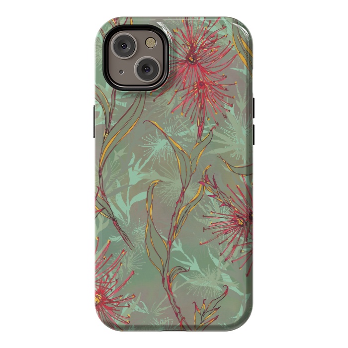 iPhone 14 Plus StrongFit Red Gum Flower by Lotti Brown