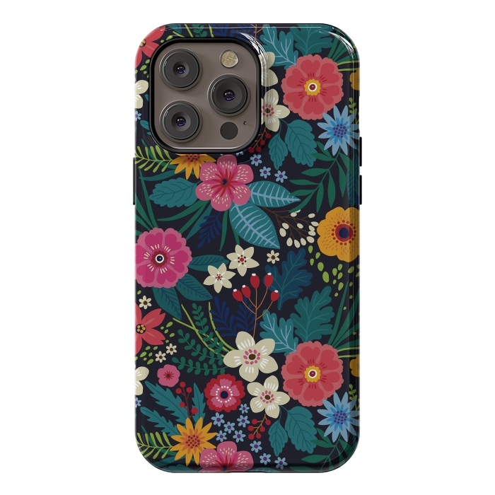 iPhone 14 Pro max StrongFit Flowers Pattern XXX  by ArtsCase