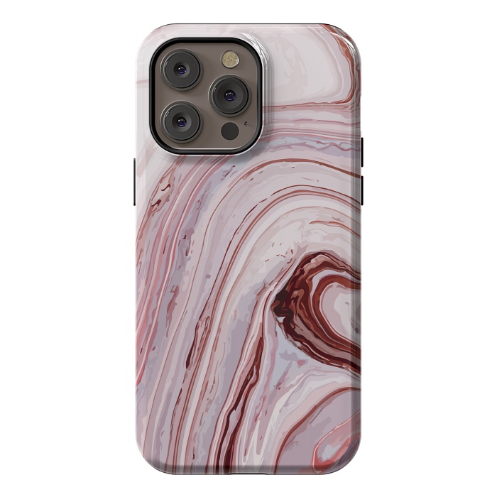 iPhone 14 Pro max StrongFit Liquid Pink Marble by ArtsCase