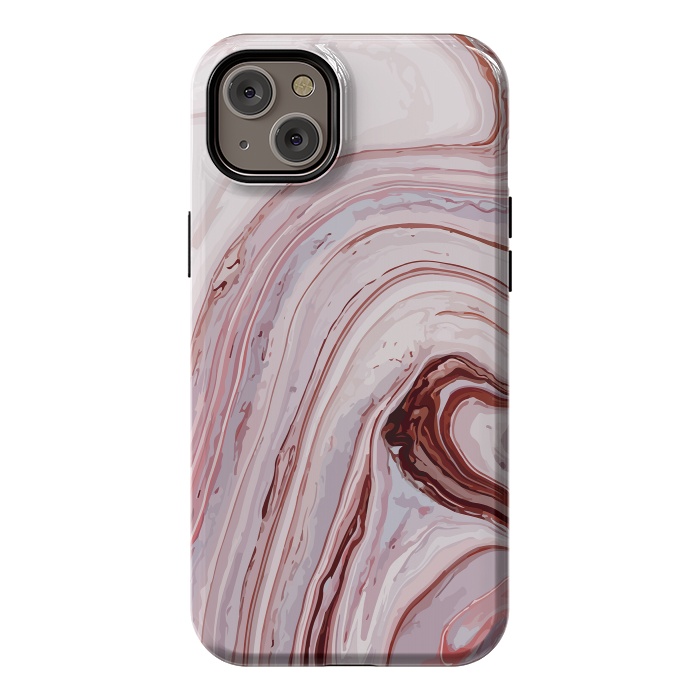 iPhone 14 Plus StrongFit Liquid Pink Marble by ArtsCase