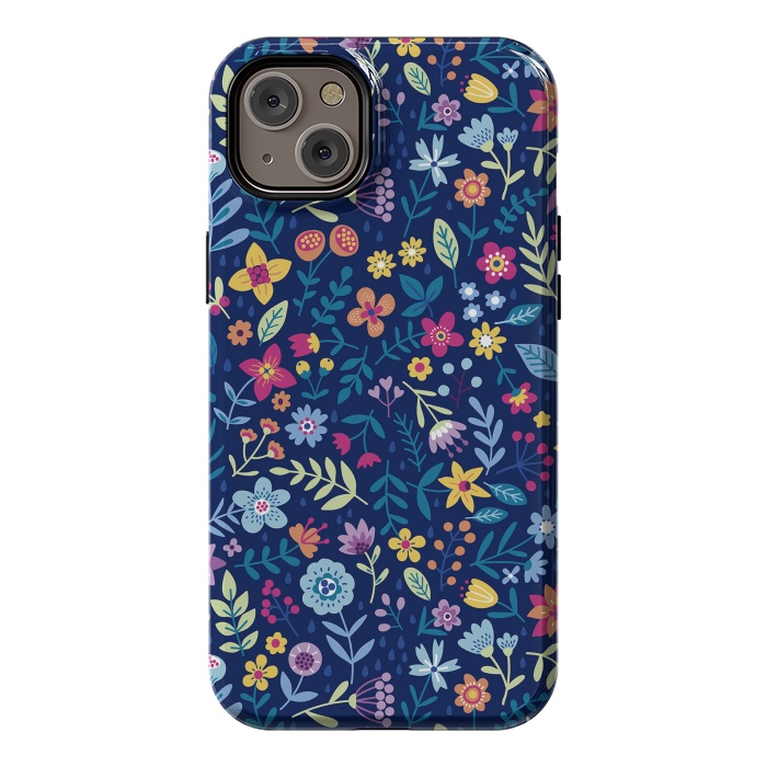 iPhone 14 Plus StrongFit Multicolor Beautiful Flowers  by ArtsCase