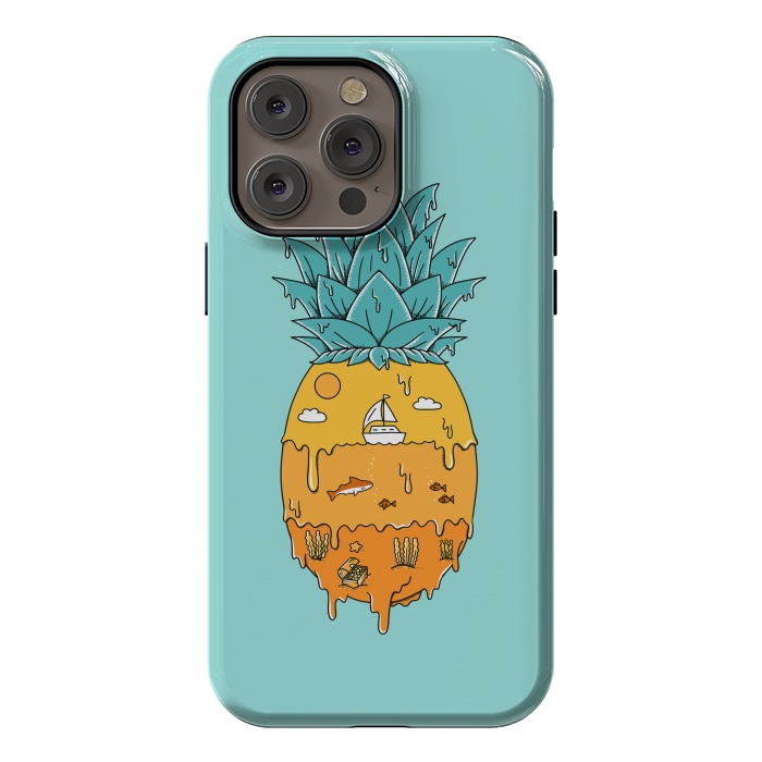 iPhone 14 Pro max StrongFit Pineapple Landscape green by Coffee Man