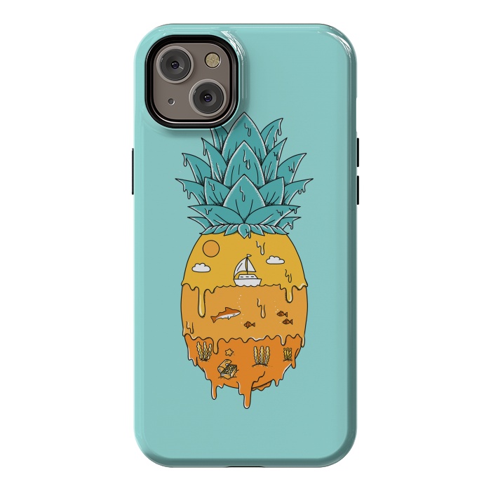 iPhone 14 Plus StrongFit Pineapple Landscape green by Coffee Man