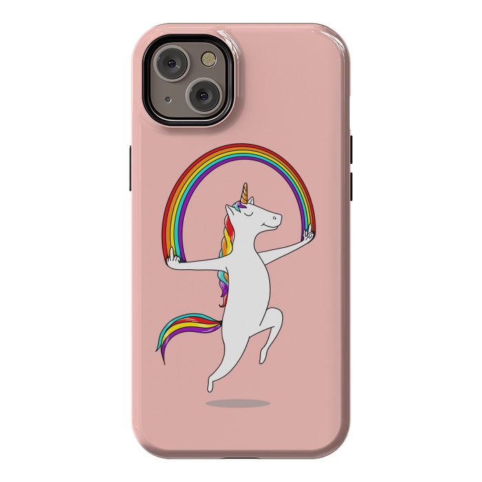 iPhone 14 Plus StrongFit Unicorn Magic pink by Coffee Man