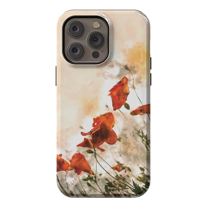 iPhone 14 Pro max StrongFit Red Poppy II by Creativeaxle