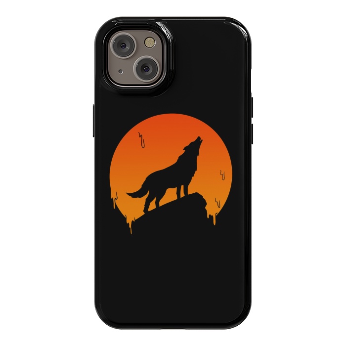 iPhone 14 Plus StrongFit Wolf and Moon by Coffee Man