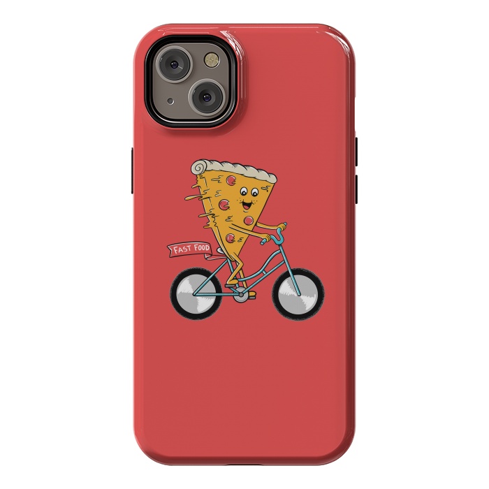iPhone 14 Plus StrongFit Pizza Fast Food Red by Coffee Man