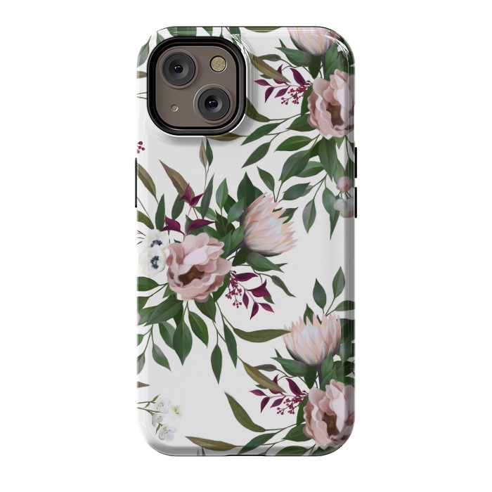 iPhone 14 StrongFit Bouquet With a Protea | White by Elzbieta Malyska