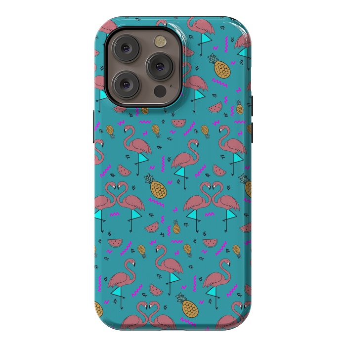 iPhone 14 Pro max StrongFit Flamingos In Fashionable Summer by ArtsCase