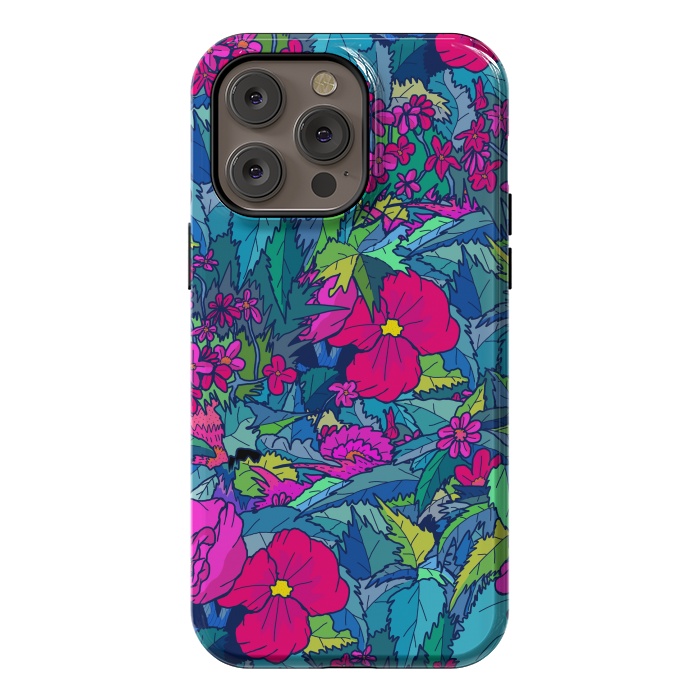iPhone 14 Pro max StrongFit Summer flowers by Steve Wade (Swade)