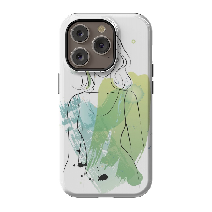 iPhone 14 Pro StrongFit Watercolour girl by Martina