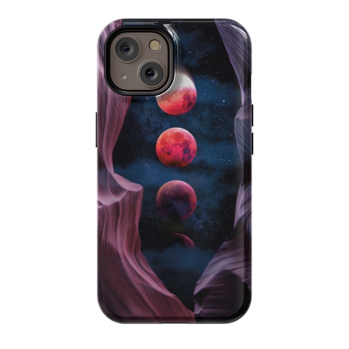 iPhone 14 StrongFit Grand Canyon with Space & Bloody Moon - Collage V by Art Design Works