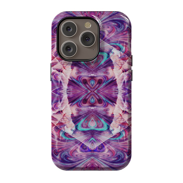 iPhone 14 Pro StrongFit Psychedelic precious gemstone marble by Oana 