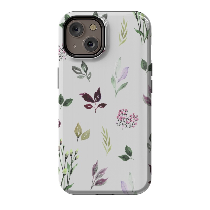 iPhone 14 StrongFit Watercolor Leaves  by Anis Illustration