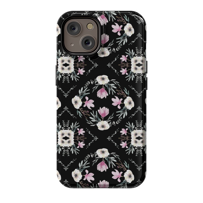 iPhone 14 StrongFit Floral Tiles by Anis Illustration