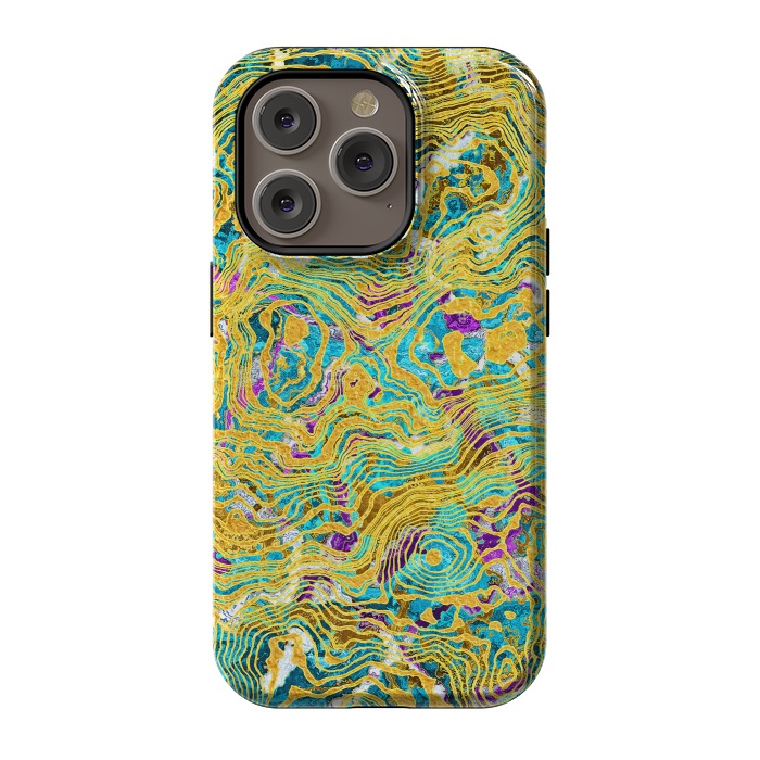 iPhone 14 Pro StrongFit Abstract Colorful Marble by Art Design Works