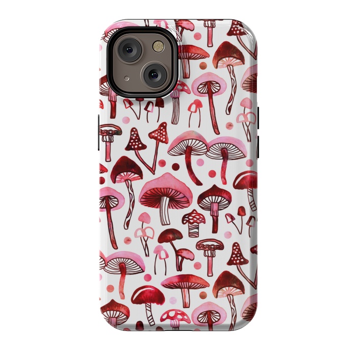 iPhone 14 StrongFit Pink Mushrooms  by Tigatiga