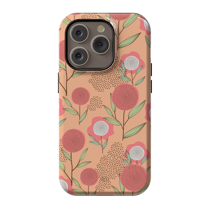 iPhone 14 Pro StrongFit Simple Flowers In Pastel by ArtsCase