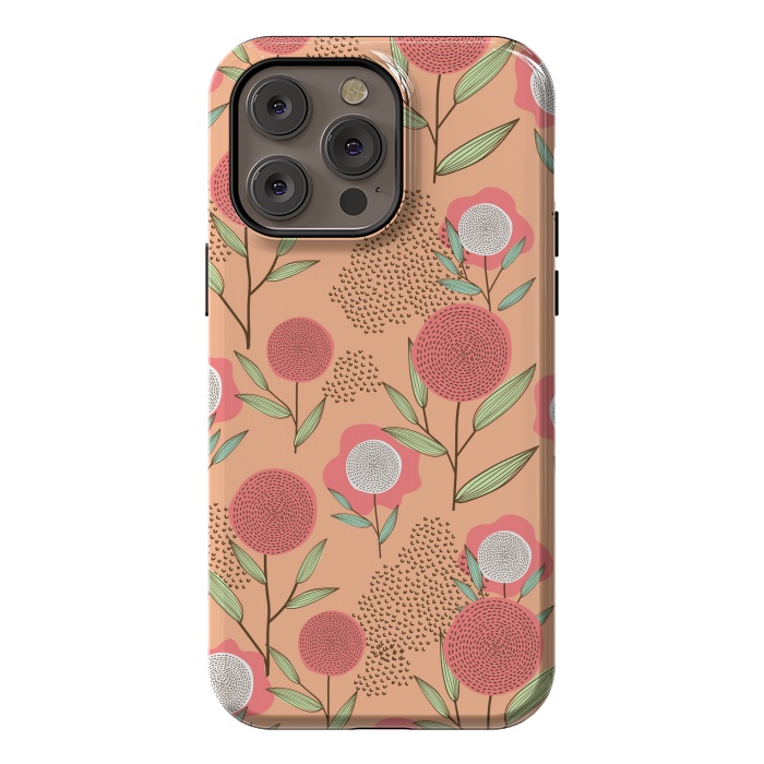iPhone 14 Pro max StrongFit Simple Flowers In Pastel by ArtsCase