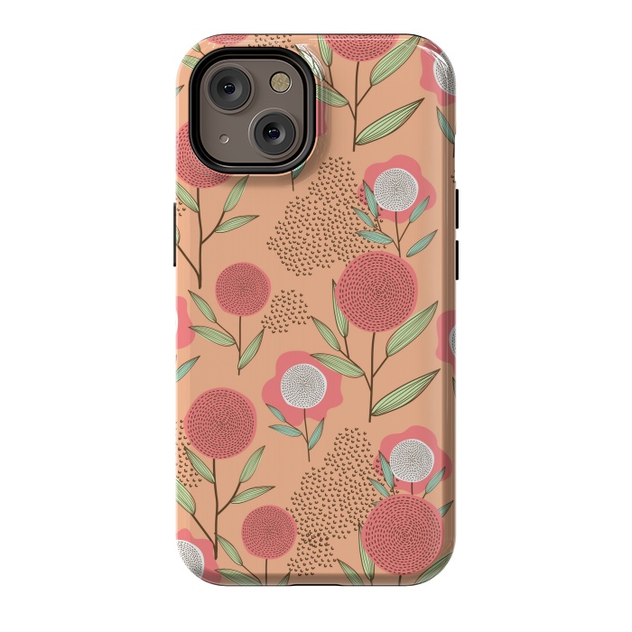iPhone 14 StrongFit Simple Flowers In Pastel by ArtsCase