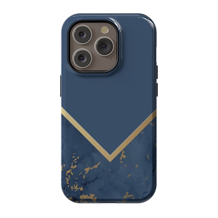 iPhone 14 Pro StrongFit Blue Monochromatic On Marble by ArtsCase