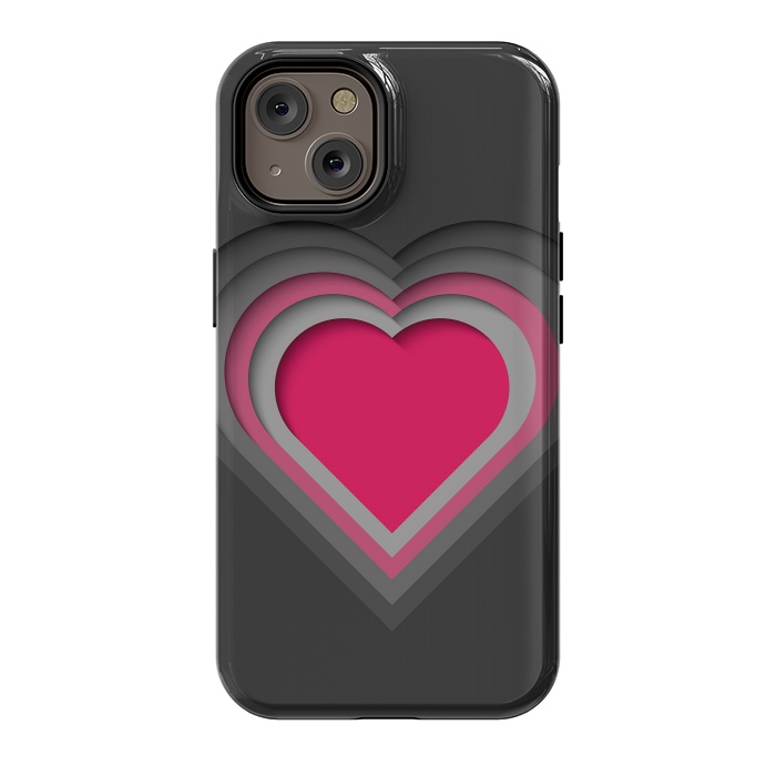 iPhone 14 StrongFit Paper Cutout Heart 012 by Jelena Obradovic